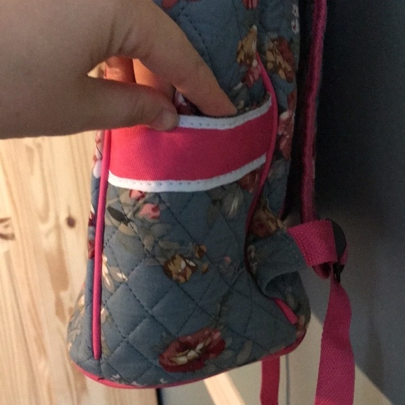 Ori- ori floral quilted preppy bow backpack. feminine lightweight romantic fun - Picture 3 of 12